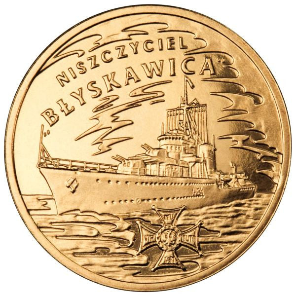 2 zł 2012 - Polskie okręty: Niszczyciel „Błyskawica”