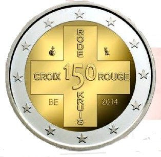 Belgia 2 euro 2014 150-lecie Czerwonego Krzyża w Belgii