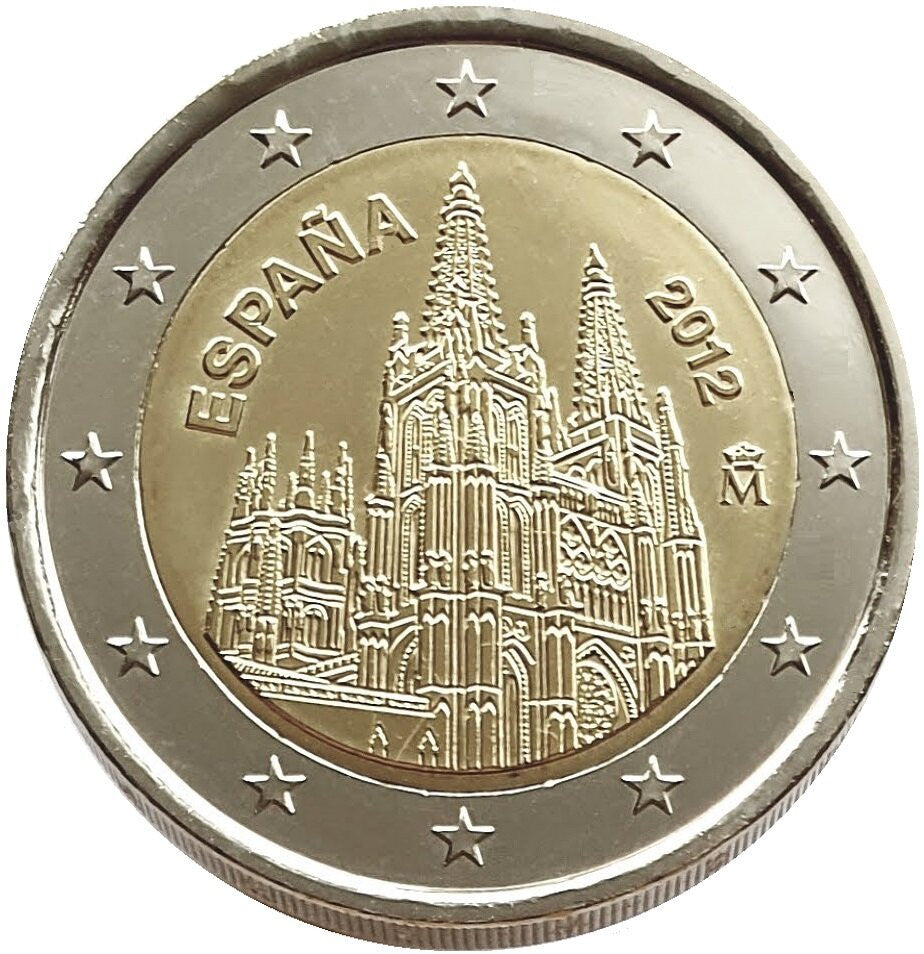 Hiszpania 2 euro 2012 UNESCO - Katedra w Burgos
