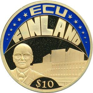 Liberia 10 Dolarów 2002 ECU - FINLANDIA