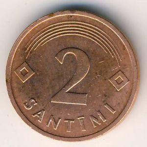 Łotwa 2 Santimi 1992