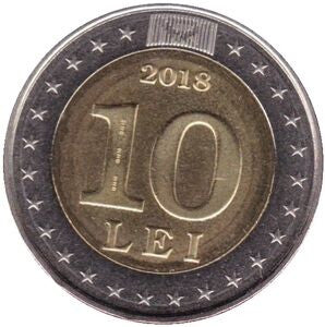 Mołdawia 10 Lejów 2018 25-lecie waluty krajowe