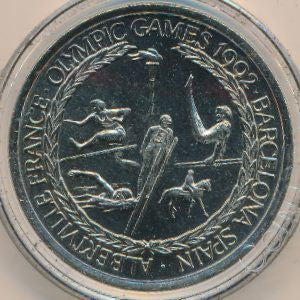 Turks i Caicos 5 Koron 1992 XXV Letnie i XVI Zimowe Igrzyska Olimpijskie