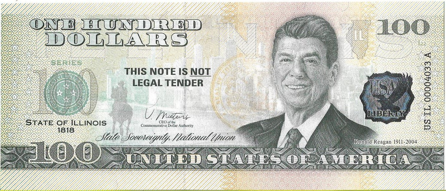 USA 100 Dolarów 2022 Illinois Commemorative Dollar
