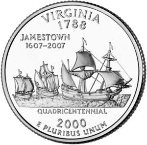 USA 25 centów / ćwiartka 2000 Wirginia