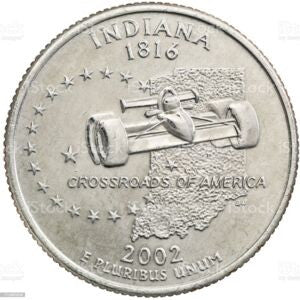 USA 25 centów / ćwiartka 2002 Indiana