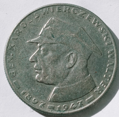 10 Złotych 1967 20. rocznica śmierci Karola Świerczewskiego