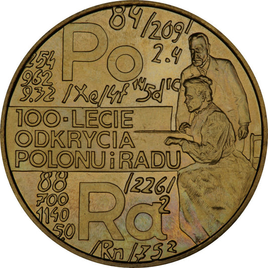 2 zł 1998 - 100-lecie odkrycia radu i polonu