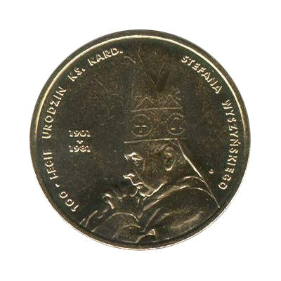 2 zł 2001 - 100. rocznica urodzin Księdza Kardynała Stefana Wyszyńskiego