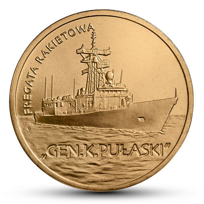 2 zł 2013 - Polskie okręty – Fregata rakietowa „Gen. K. Pułaski”