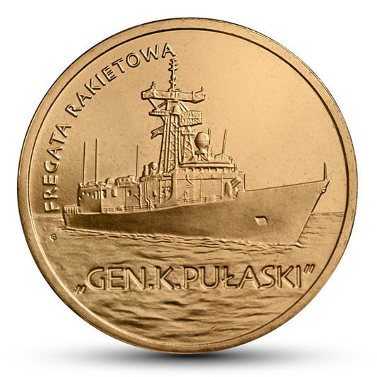 2 zł 2013 - Polskie okręty – Fregata rakietowa „Gen. K. Pułaski”