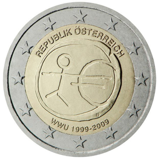 Austria 2 euro 2009 10-lecie wprowadzenia systemu euro (Austria)