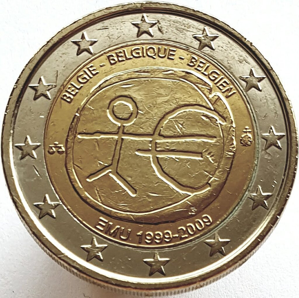 Belgia 2 euro 2009 10-lecie wprowadzenia systemu euro (Belgia)