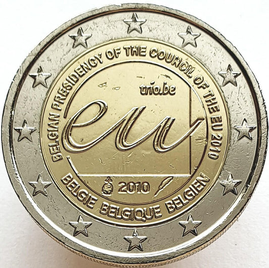 Belgia 2 euro 2010 Rok prezydencji Belgii w Unii Europejskiej