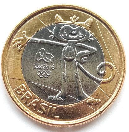 Brazylia 1 Real 2016 Maskotka Letnich Igrzysk Olimpijskich „Winicjusz”