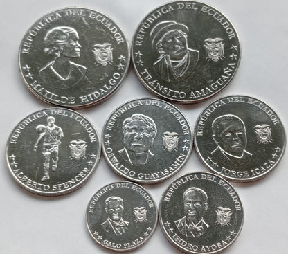 Ekwador Zestaw monet  różne Centavo 2023