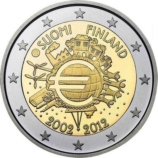 Finlandia 2 euro 2012 10-lecie banknotów i monet euro (Finlandia)