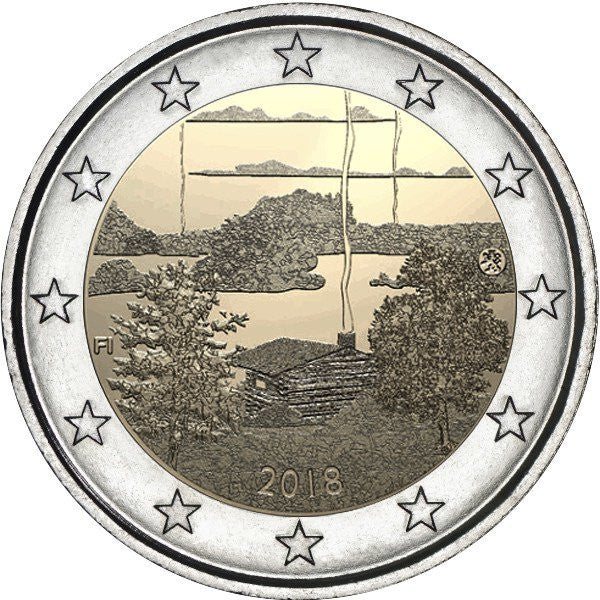 Finlandia 2 euro 2018 Sauna fińska