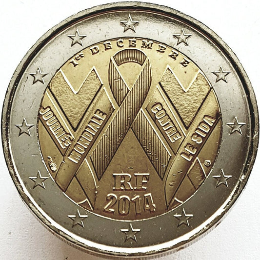 Francja 2 euro 2014 Międzynarodowy Dzień Walki z AIDS