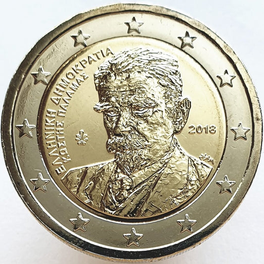 Grecja 2 euro 2018 Pamięci Kostisa Palamasa w 75 rocznicę śmierci
