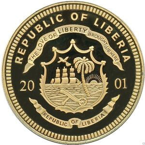 Liberia 10 Dolarów 2001 ECU - Niemcy