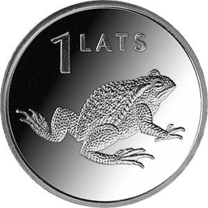Łotwa 1 Łat 2010 Ropucha