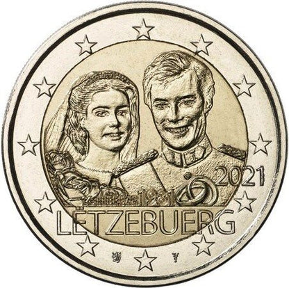 Luksemburg 2 euro 2021 40 rocznica ślubu Wielkiego Księcia Henryka i Marii Teresy