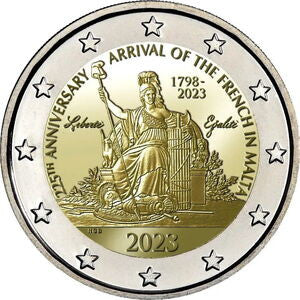 Malta 2 euro 2023 (225. rocznica przybycia Francuzów na Maltę