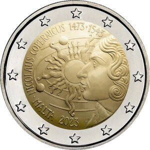 Malta 2 euro 2023 Mikołaj Kopernik 1473-1543