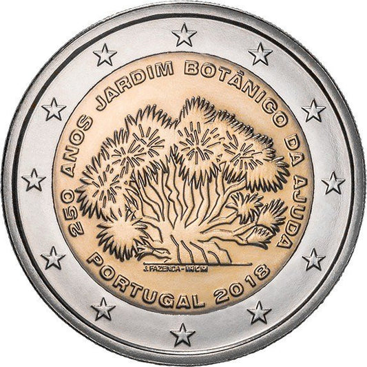 Portugalia 2 euro 2018 250-lecie istnienia ogrodu botanicznego Ajuda