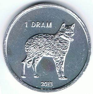Republika Górskiego Karabachu 1 Dram 2013 Wilk