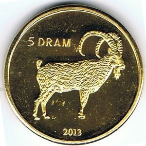 Republika Górskiego Karabachu 5 Dram 2013 Koza