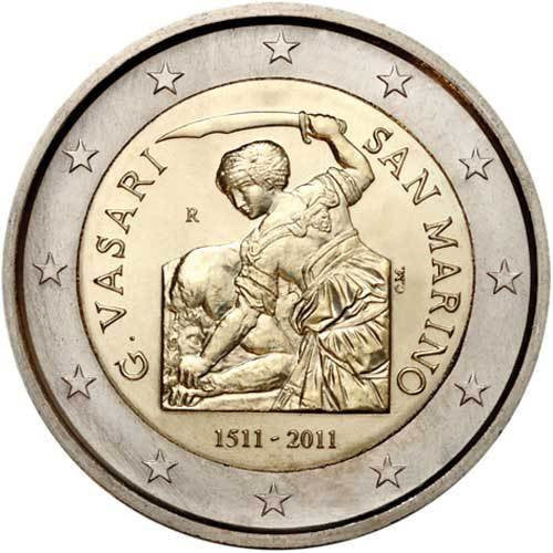 San Marino 2 euro 2011 500 rocznica urodzin Giorgia Vasariego
