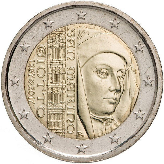 San Marino 2 euro 2017 750-lecie urodzin Giotta di Bondone