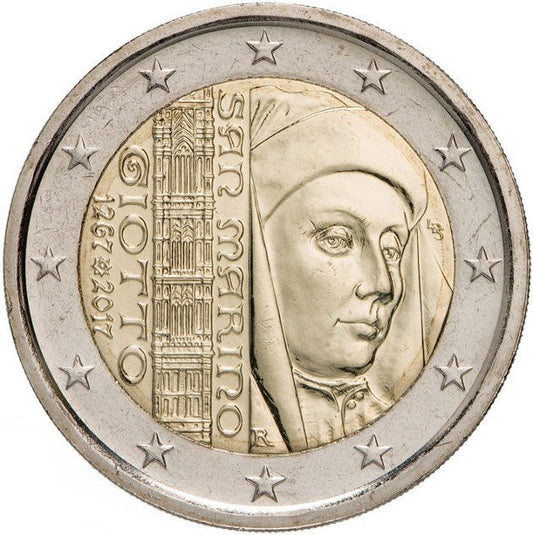 San Marino 2 euro 2017 750-lecie urodzin Giotta di Bondone