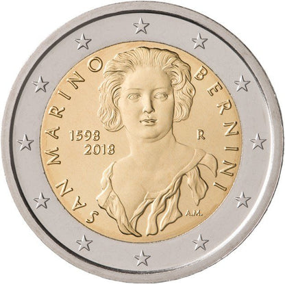 San Marino 2 euro 2018 420 rocznica urodzin Giovanniego Lorenzo Bernini
