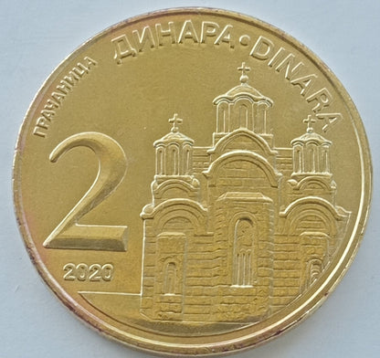 Serbia 2 Dinary 2020 magnetyczna