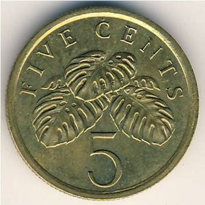 Singapur 5 Centów 1989