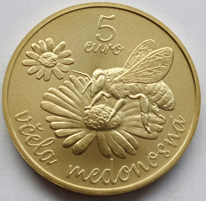 Słowacja 5 euro 2021 Pszczoła miodna