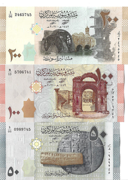 Syria- zestaw banknotów - UNC