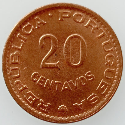 Timor Wschodni 20 Centavo Timoru Portugalskiego 1970