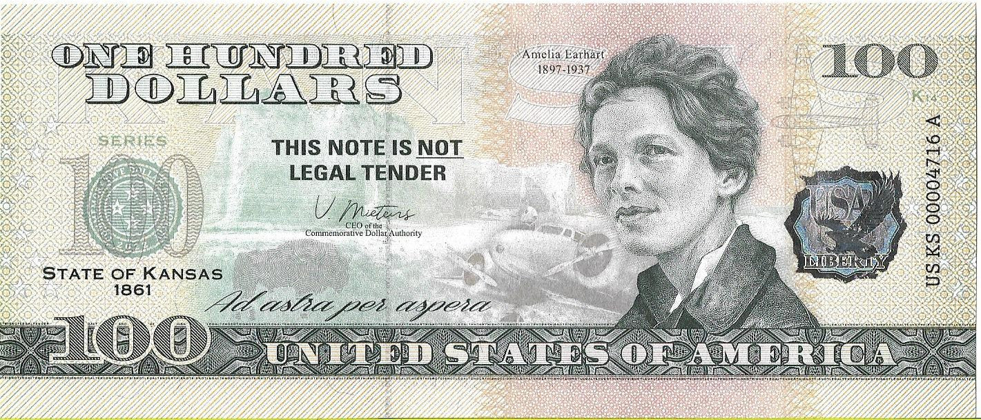USA 100 Dolarów 2022 Kansas Commemorative Dollar