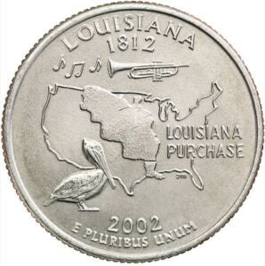 USA 25 centów / ćwiartka 2002  Luizjana
