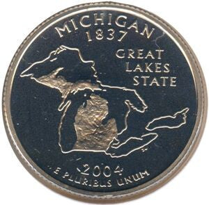 USA 25 centów / ćwiartka 2004 Michigan — stan Wielkich Jezior)