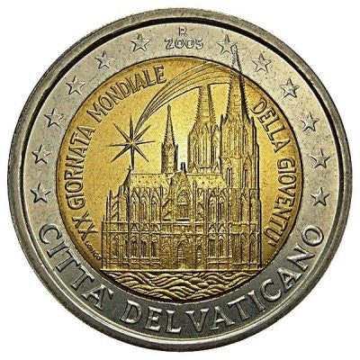Watykan 2 euro 2005 XX Światowe Dni Młodzieży w Kolonii